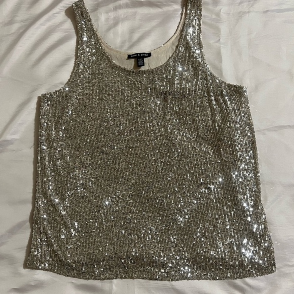 Sequin I Womens I Tank Top I Metallic